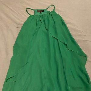 Green flowy dress